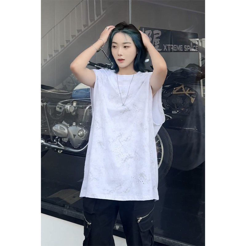 男女同款宽松休闲免烫无袖T恤韩版潮流圆领纯棉打底背心HY569TP35,男装T恤,电商A102B