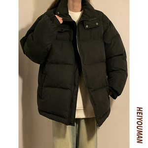 情侣美式复古运动风面包服棉服冬季新款外套棉衣潮HY460P85图片