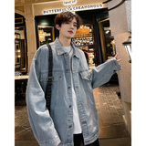 男女款慵懒风情侣百搭上衣美式夹克衫高街牛仔外套HY28P70控98，男装工装外套，电商A102B