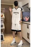 潮流无袖宽松休闲运动服oversize美式外穿篮球运动服套装T13TP55，男装衬衫，电商A102B