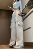 美式高街运动裤潮牌设计感ins风休闲宽松大口袋裤子K492TP35控58，男装休闲裤，电商A102B