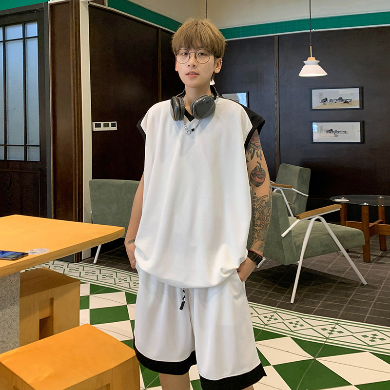 高街美式外穿无袖篮球运动服背心套装（可二开）T10TP50控78,男装衬衫,电商A102B