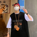 情侣无袖t恤潮牌篮球背心宽松运动坎肩韩版高街ins风HY533TP18，男装背心/马甲，电商A102B