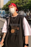 韩版高街情侣无袖t恤潮牌篮球背心宽松运动坎肩ins风HY533TP18，男装背心/马甲，电商A102B