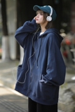 重磅美式拉链开衫外套女春秋新款日系慵懒风宽松休闲连帽卫衣，男装卫衣，电商A102B