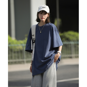 夏季情侣男女短袖T恤百搭圆领纯色打底衫学生半袖衣服潮HY33TP16图片