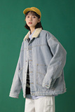 牛仔外套羊羔绒秋冬棉衣男加绒加厚棉袄男冬季棉服夹克HY04JRTP80，男装棉衣，电商A102B
