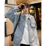 男女款慵懒风情侣百搭上衣美式夹克衫高街牛仔外套HY28P70控98，男装工装外套，电商A102B