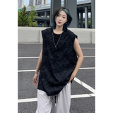 男女同款宽松休闲免烫无袖T恤韩版潮流圆领纯棉打底背心HY569TP35，男装T恤，电商A102B