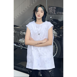 男女同款韩版宽松休闲免烫无袖T恤潮流圆领纯棉打底背心HY569TP35，男装T恤，电商A102B