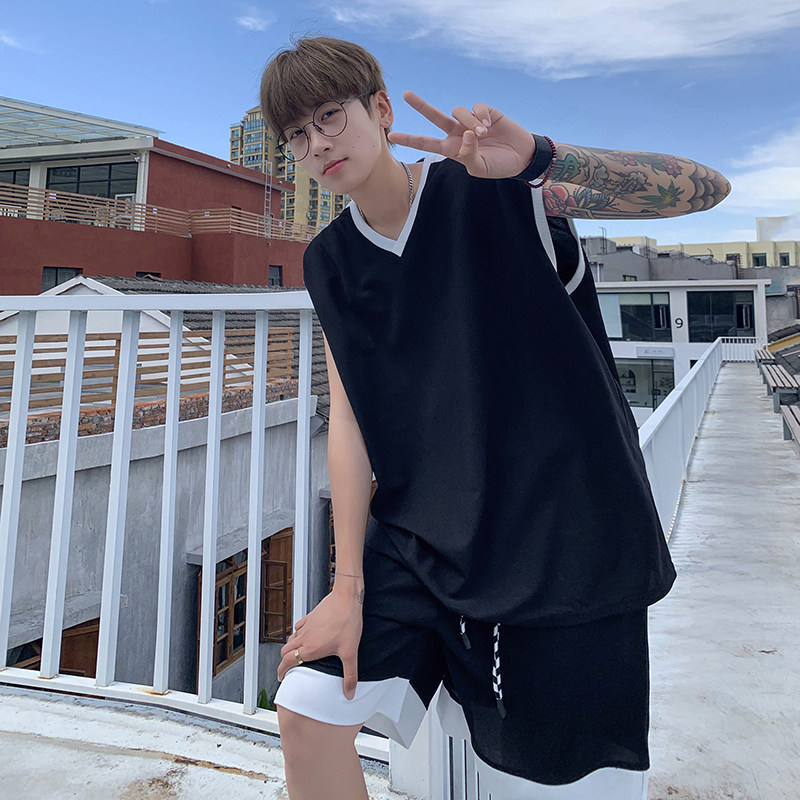 高街美式外穿篮球运动服套装潮流时尚宽松休闲运动服T10TP50控78，男装衬衫，电商A102B