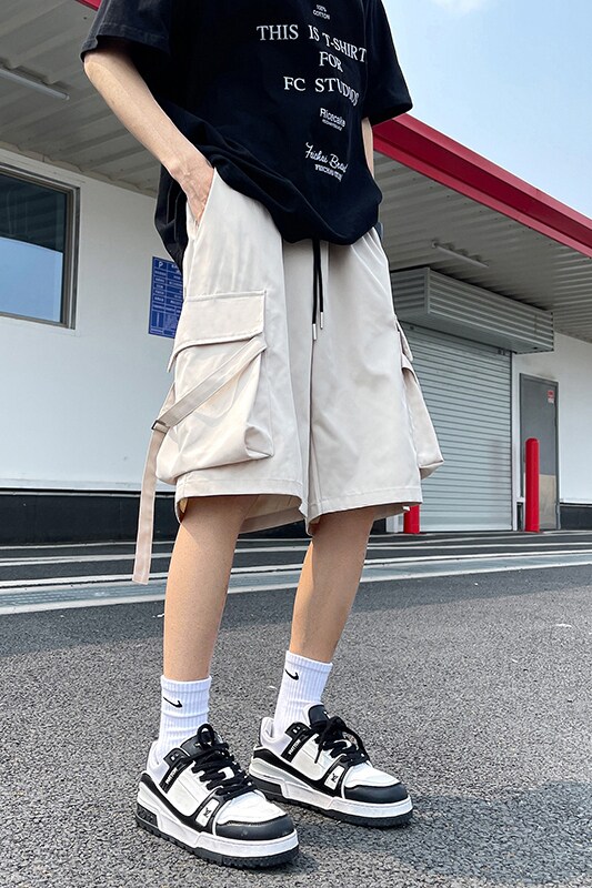 小众设计工装裤大口袋潮流松紧腰休闲裤式潮牌速干裤K533TP30控49,男装休闲裤,电商A102B