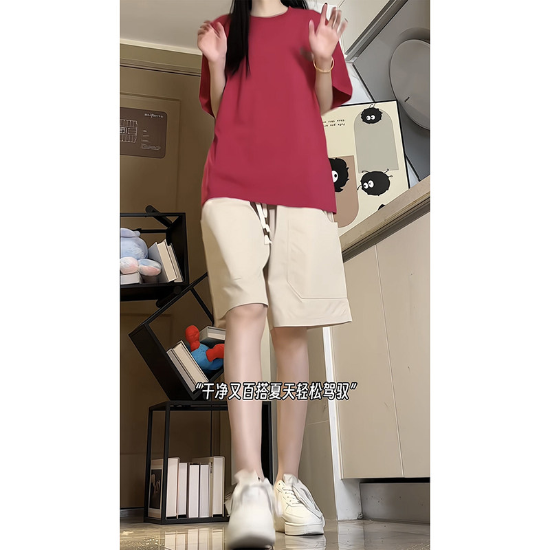 简约夏季cleanfit纯色宽松透气休闲短裤男工装五分裤K373TP35控49,男装牛仔裤,电商A102B
