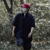 美式Polo衫短袖男潮牌衬衫T恤复古工装oversize半袖HY298TP45控68，男装Polo衫，电商A102B