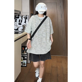 小香风短袖宽松休闲打底衫纹理感百搭款圆领T恤衫HY541P45控68，男装T恤，电商A102B