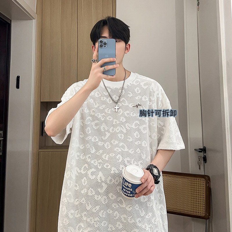 圆领镂空设计短袖T恤青春流行休闲百搭款T恤衫HY538TP35控58图片 圆领镂空设计短袖T恤青春流行休闲百搭款T恤衫HY538TP35控58图片