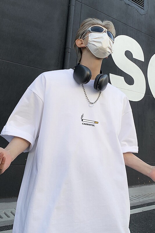 美式潮牌短袖圆领宽松印花情侣款T恤街头打底衫HY525TP20控39,男装T恤,电商A102B