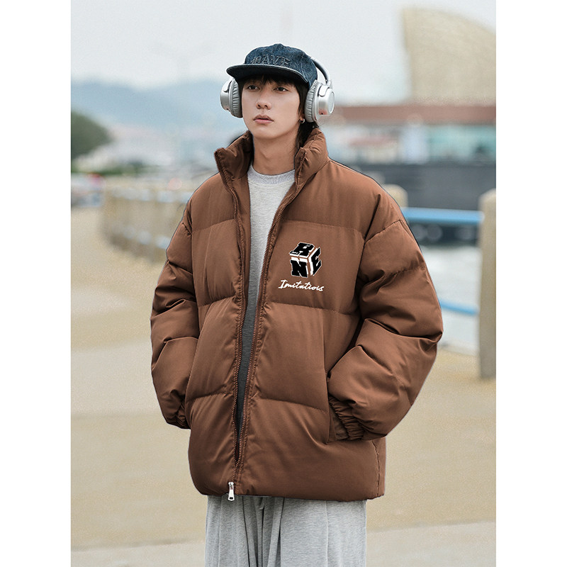 棉服秋冬字母痞帅宽松立领面包服棉衣长袖棉袄外套HY240TP70控98图片