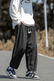 日系新款阔腿灯笼裤情侣宽松简约休闲裤山系工装裤秋K199TP50控75，男装休闲裤，电商A102B