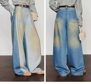 复古拼色高级色牛仔长裤 重工 3.16 欧货 郑沅沅