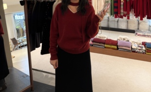 郑沅沅 v领飘带鸡心领氛围感毛衣12.25 含骆驼绒＋绵羊毛