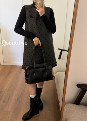 郑沅沅 onetwo韩系甜美减龄背心连衣裙