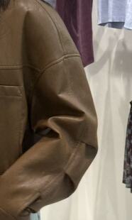 衣长50 S码 胸围116 韩系蛋白皮单品潮酷皮衣3.20 郑沅沅