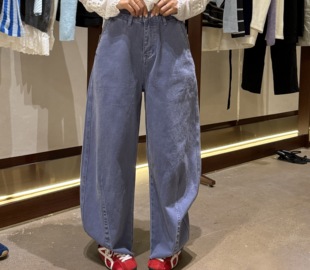 M裤 3.17 长98腰围74 高级感复古水洗牛仔弯刀裤 郑沅沅