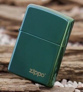 超薄墨绿色zippo打火机正版包邮