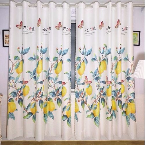 热销北欧风格ins网红新款简约窗帘卡通款阳台卧室客厅隔帘轻薄款
