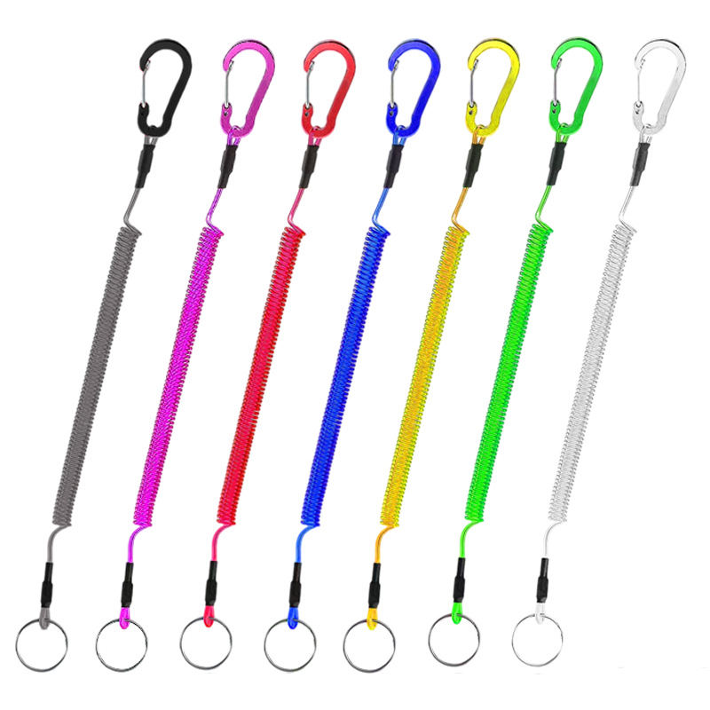 10条登山扣钢丝失手绳控鱼器路亚