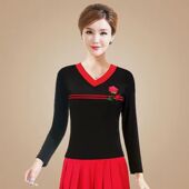 2025杨丽萍广场舞服装 成人舞蹈运动跳舞衣服春夏季 上衣新款 长袖