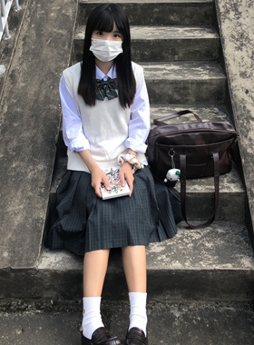 一封信【松南中】原创墨绿格秋冬校供感jk格裙百褶裙学院风短裙