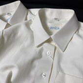 奶白色条纹暗纹 基础款 宽松长袖 一封信衬衫 校供感JK制服衬衫