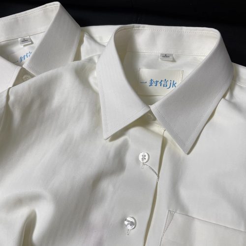 一封信基础款长袖jk衬衫圆领丸襟