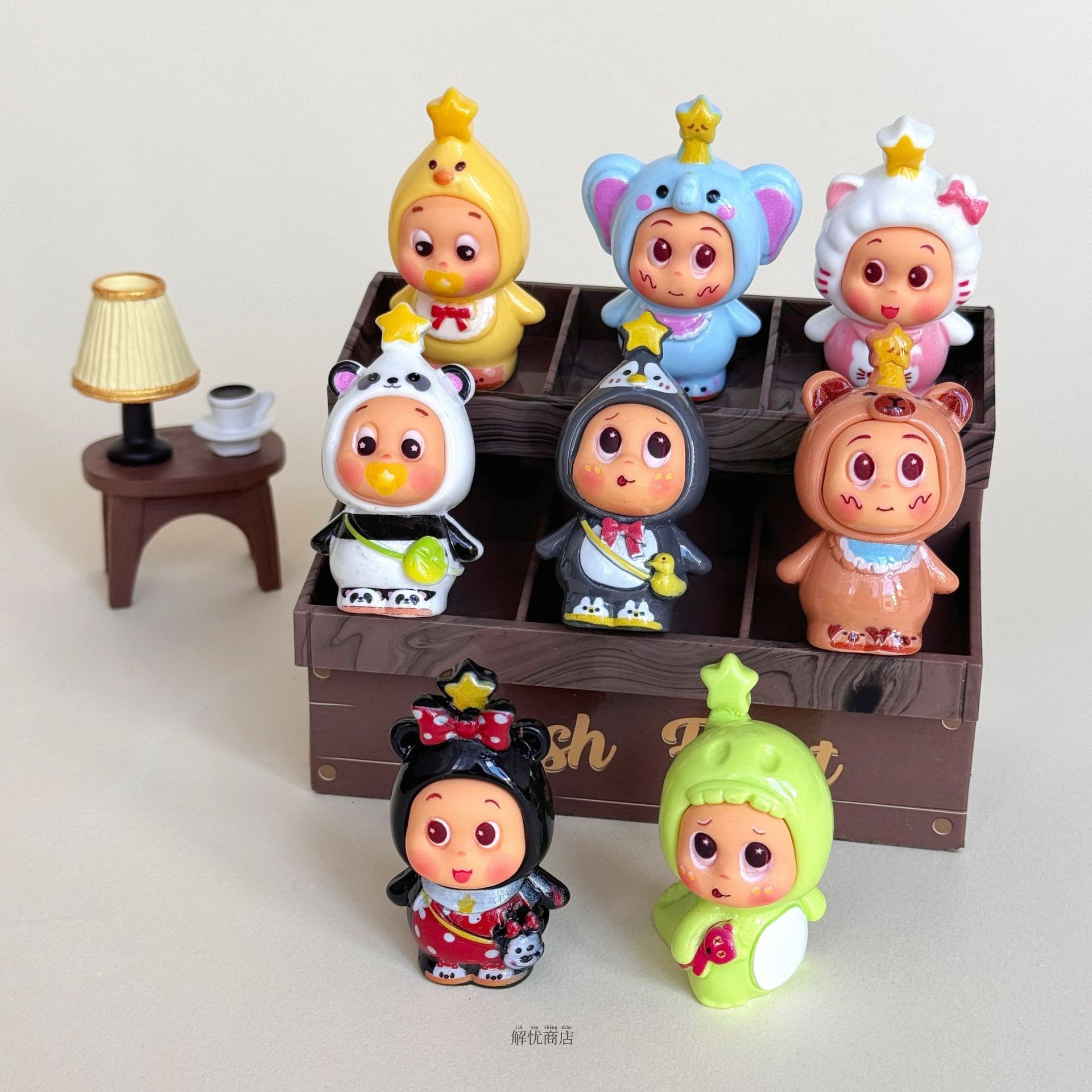 解忧商店可爱动物星星人桌面摆件