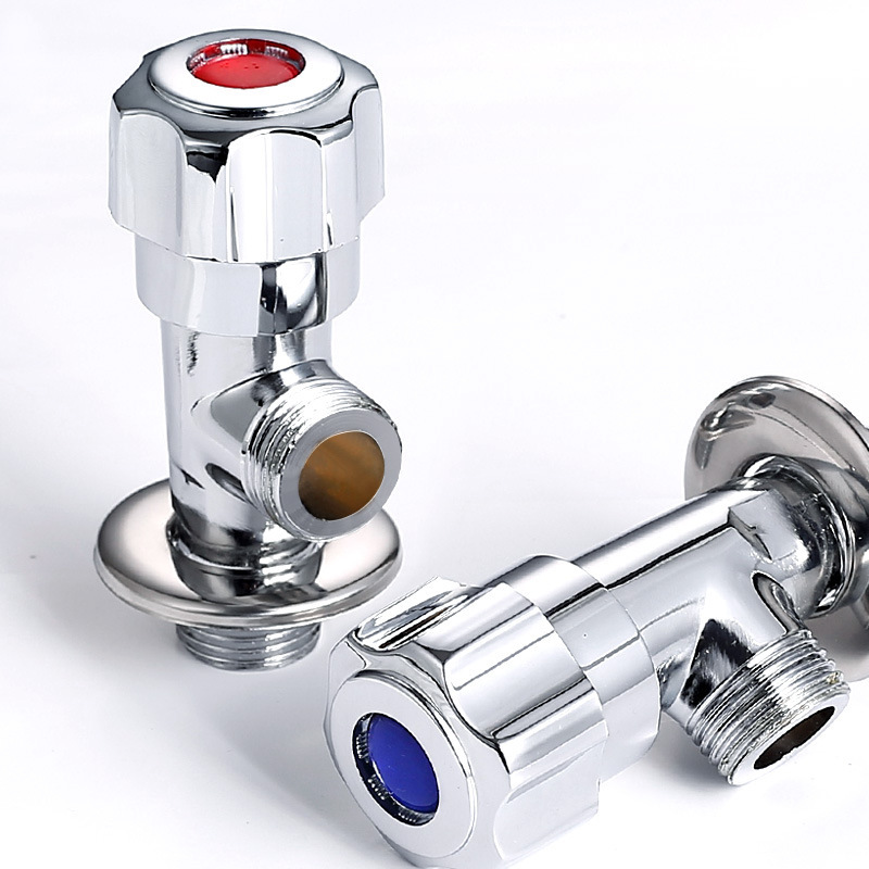 不锈钢三角阀加厚马桶分水器冷热大流量止水阀4分口黄铜角阀