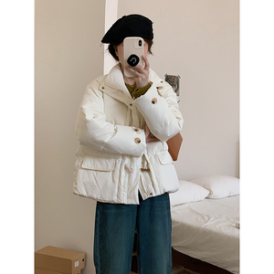 现货 牛角扣短款羽绒服8823P235控358图片