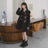 出货中森系翻领牛角扣毛呢外套女8803P185控268，女装毛呢外套，浙宝218