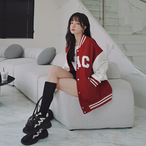现货短款百搭棒球服外套女7307P135控188图片