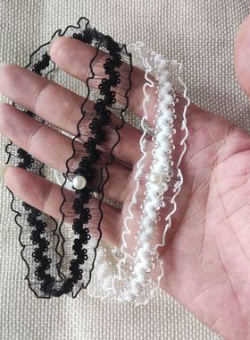 蕾丝花边珍珠项链女锁骨链2025新款爆款高级感颈链配饰