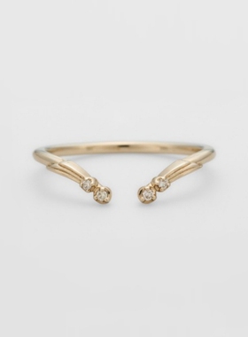 女纯银日系双流星戒指