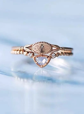 女纯银限定月光石戒指徽章