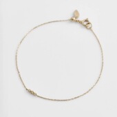 三颗小钻 水滴联排 纤细款 日系轻奢agete阿卡朵 叠戴 纯银手链