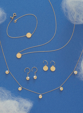 暮光月亮项链纯银女淡水珍珠