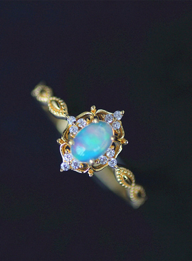 女纯银复古西洋古董戒指