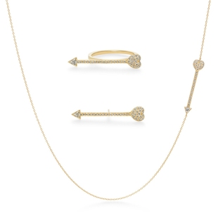 日系轻奢 美人鱼 丘比特爱之箭 小钻密镶 纯银项链耳钉戒指