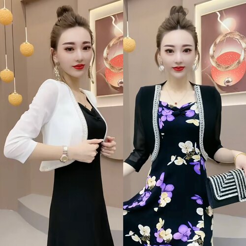 夏天配裙子披肩小外搭短袖小外套