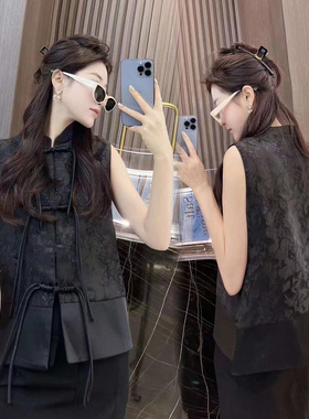 欧货2025新款马夹薄款春秋网红爆款中式小香国风盘扣洋气女式马甲