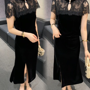 夏天巨好看新中式连衣裙女2026新款夏季裙子高知绝美超火黑色长裙